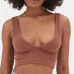 Urban Outfitters  Out From Under Drew Surplice Bra Crop Top - Brown Photo 1