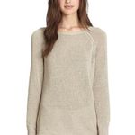 Lafayette 148  Sheer Linen Sweater in Khaki Beige Size XL Photo 0