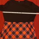 None Plaid Maxi Dress Long Sleeve Black / Red Women Size XXL NWOT Photo 3