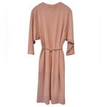 Mara Hoffman Tiffany Dress Pink Organic Cotton Belted Wrap Midi Oversized XS Photo 4