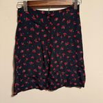 Brandy Melville  Floral Black Red Clare Mini Skirt Photo 1