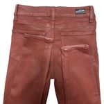 Paige  Hoxton 27 High Waist Ankle Skinny Coated Jeans Burgundy Dust Luxe Photo 9