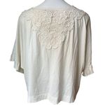 Polo Ralph Lauren Blue Label Ivory Laced Embroidery Dolman Sleeve Top, Sz L Photo 5