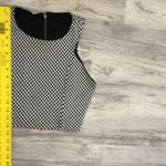 Forever 21 Black & White Checkered Cropped Zip Back Stretchy Lined Tank Top M Photo 6