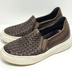 M. Gemi Cerchio Leather‎ Slip On Shoes in Brown Size 6 White Photo 0