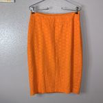 Downeast  orange cotton lace office midi pencil skirt Photo 3
