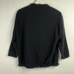 Eileen Fisher Size L Cardigan Sweater Silk Organic Cotton Simple Fringe Detail Photo 7