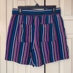 A New Day Wide Striped Linen Blend Shorts Small Photo 5