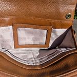 Michael Kors  City Organizer Tan Leather Crossbody Bag Purse 8"x6.5" Photo 9