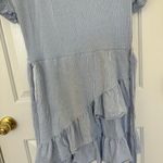 Michael Kors Michael by blue and white striped dress with front tie Photo 5