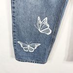 Revice Denim Revice Size 30 Jeans Straight Leg High Rise Light Blue Butterfly Print Front 859 Photo 2