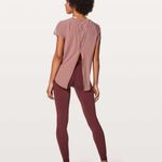 Lululemon Mix & Mesh Short Sleeve Tie Tee All Tied Up Mesh Flow Black Like New Photo 4