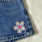 Limited Too  Denim Shorts with Pink Floral Embroidery Photo 5