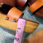 American Eagle Outfitters Tan Brown leather Wedge platform Sandals size 8 Photo 8