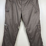 Ride Snowboards Women’s Snowboard Pants Size L Stripe Waterproof Insulated Brown Size L Photo 0