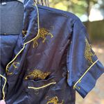 Men's Black and Gold Leopard Print Shirt Size M Photo 1
