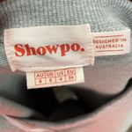 Showpo. Crew Neck‎ Cropped Stripe Pullover in Grey Size 4 Gray Photo 2