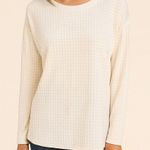J.Jill Cream Textured Long Sleeve Top ā Size Medium NWT $72 Photo 0