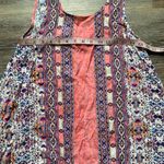 Lulus Whisk Me Away Coral Pink Print Swing Dress M Photo 4