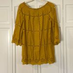 I.N.C. Yellow eyelet coverup or blouse xs/0 Photo 3