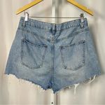 Cotton On High Rise Flashback Size 10 Retro Raw Hem Light Wash Denim Shorts Jort Photo 1