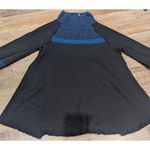 Free People Women's Knit Tunic Dress, Black and Blue, Size M Size M Photo 0