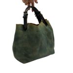 Old Trend Island Mini Tote in Green Leather Crossbody Bag Purse Handbag Photo 9