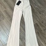 Fabletics NWT  high waisted kick flare leggings XS extra small ice gray off white Photo 0