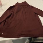 Lululemon KARMA COCOON SWEATER WRAP BURGUNDY Sweater Wo Size 10 100% Merino Wool Photo 11