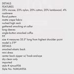 Kate Spade  Floral Smocked Dress Wallflower Tea Dress Lilac Lavender Photo 8