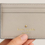 Kate Spade  Gray And Silver Sequin Card Holder Wallet Photo 0