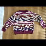 True Orange Boutique AndTheWhy Purple Tiger Print Sweater Photo 3