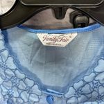 Vanity Fair Vintage  3 Piece Nylon Pajama Set Pants Shirt Robe Size S Blue Floral Photo 6