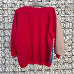 Vintage 80s Aztec southwestern colorblock embroidered windbreaker batwing blouse Red Size M Photo 1