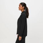 FIGS  Rafaela Oversized Longsleeve Scrub Top in Black, Size Small Photo 1