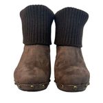 Kathy Van Zeeland  Brown Sweater Cuff Platform Ankle Boots Womens Size 7.5 Photo 4