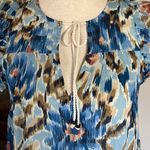 House of Harlow 1960 “Zoey Blue” Ruffled Blouse Photo 3