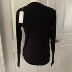 Zadig & Voltaire Women’s Tunisien Skull Strass Beaded Henley Black Cotton Top Photo 5