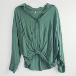 Young Fabulous and Broke Wrap Button Down Front Lomg Sleeve Blouse Photo 0
