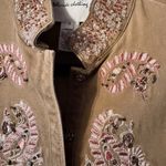 Telluride Clothing Company beaded/embroidered mandarin collar jacket 4 Tan Photo 1