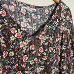 O'Neill O’Neill Floral Dresss Smocked Waist Long Sleeve Large Casual Boho Vacation Beach Photo 5