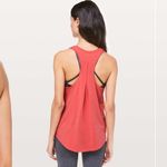 Lululemon  Love Tank Top Pleated Racerback Poppy Coral Pima Cotton Size 10 Photo 1