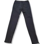  Jeans Size 4 Z1975 Zara Basic Dept Denim Skinny Jeans Low Rise Ankle Zip Black Faded Fading  Photo 1