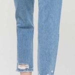 Vervet Emma high rise distressed blue jeans with belt. Size 26. NWT Photo 5