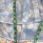 Thread & Supply small women’s blue white tie dye button down short sleeve shirt Photo 5