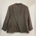 Merona Vintage  Women's Brown Linen‎ Shell 3 Button Down Blazer Size 16W Photo 8