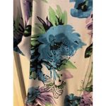Quacker Factory  Floral Printed Jacket Size 1X Purple/Blue with rhinestones Photo 7