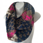 Saks 5th Avenue Saks Fifth Avenue Pink and Brown Knit Infinity Scarf Photo 0