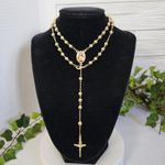 Gold Filled Beaded Rosary Necklace Photo 0