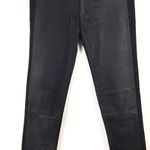 Rag and Bone Hyde Genuine Leather Panel Jeans Size 27 Coal Photo 23